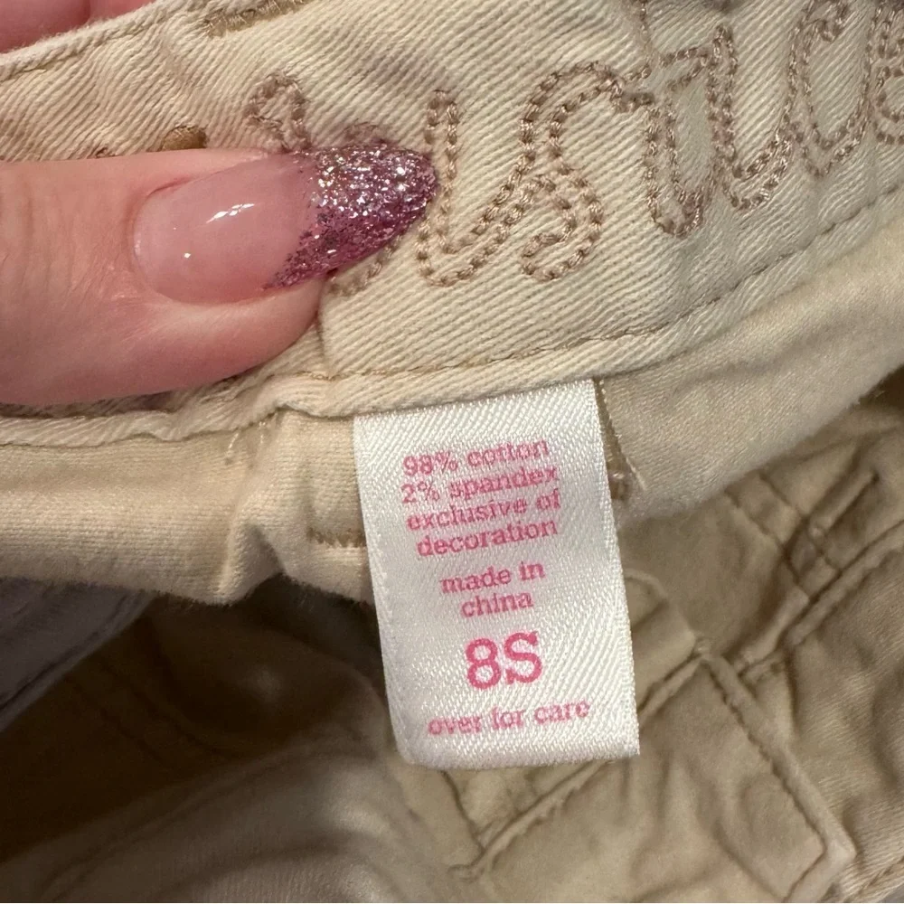 JUSTICE Tan Skinny Cargo Pants, size 8S